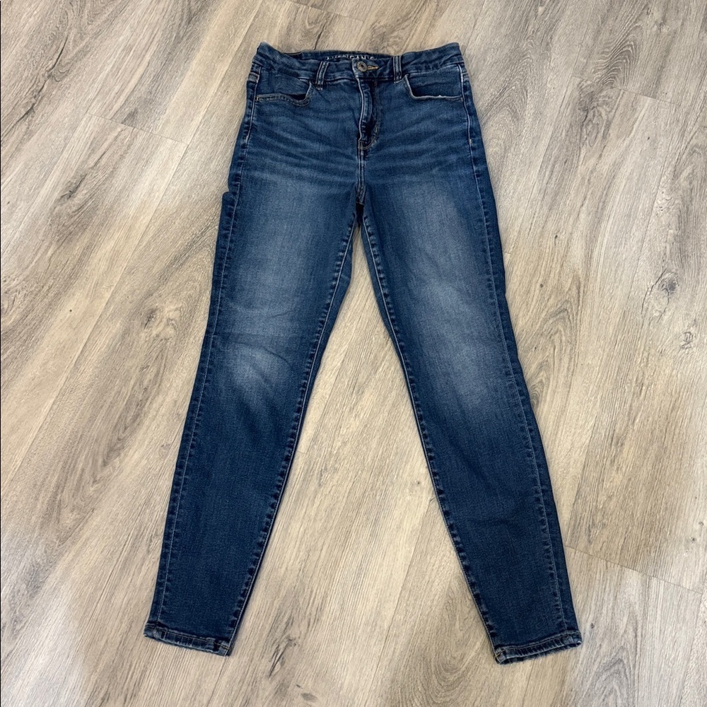 American Eagle Outfitters Curvy Hi-Rise Blue Jeggings size 6